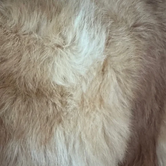 Vintage Genuine Fur Belted Wrap Coat | Soft Honey Brown | Glam Boho Luxe - Picture 7 of 8